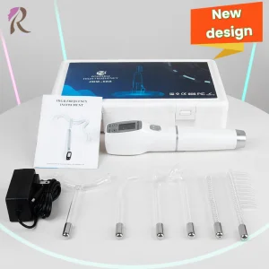 High Frequency Wand 6 in 1 Handheld Facial Machine with LCD Screen for Acne Removal Skin Tightening and Hair Loss Treatment