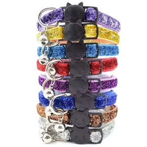 Charming Shiny Pet Accessories Pet Collars with Bells for Kittens and Puppies