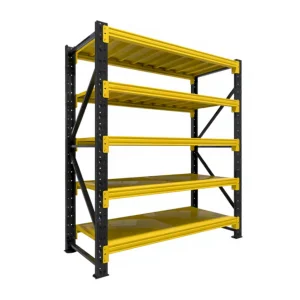 Medium Duty Shelving 4 Tiers Adjustable Metal Steel Manual Storage Industrial Pallet Rack Storage Racks