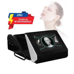 2 in 1 Multifunctional Hifu RF Microneedling Body Slimming Skin Tightening Needle RF Removes Acne Scars Microneedle Beauty Hifu Device