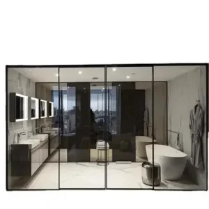 Interior French Sliding Doors Hurricane Proof Impact Resistant Sliding Glass Door