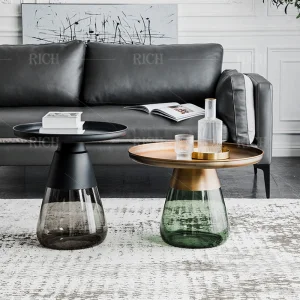 Interior Removable Retro Brass Top Coffee Table