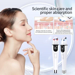 3 in 1 Vibrating Red Light LCD Display Eye Massager Eye Lift Wand for Fine Lines and Wrinkles