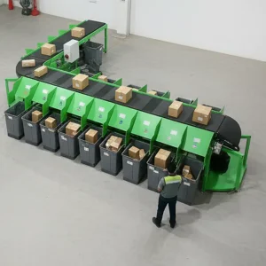 Conveyor Belt System for Parcel Sorting Machine High Speed Logistics Automation