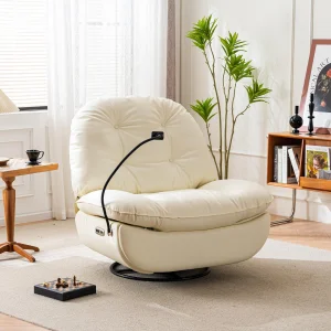 White Multi-position Single Power Lift Recliner