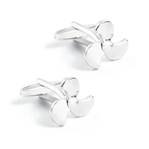 Wholesale JINJIE Silver Metal Cufflinks French Copper Propeller Cufflinks For Men Shirts CL0052 Manufacturers, Factories