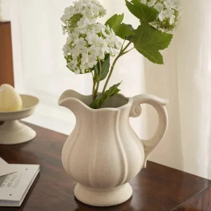 Cheap Rustic Glazed Ceramic Jug – Waterproof Flower Vase with Handle  VDLK2405534 Manufacturers, Factory