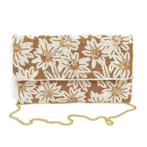 Luxury designer beads clutch purse