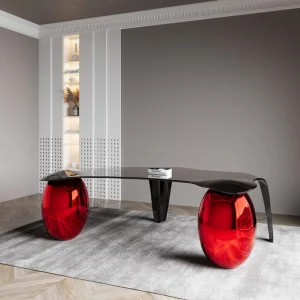 Modern Fiberglass Dining Table Designer Decorative Dining Table Sculptural Dining Table for Home Hotel Villa Interior