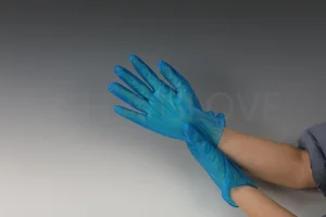Disposable Powdered Powder Free Examination Blue Clear Vinyl Gloves for Medical Use Personal Protective