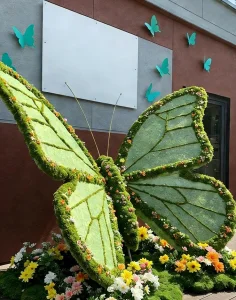 Artificial Greenery with Butterflies