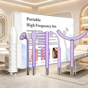 7 in 1 High Frequency Wand Facial Pore Cleaning Acne Treatment Anti Wrinkle Hair Care Handheld Beauty Device