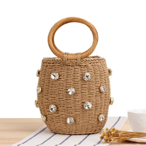 Bolsa Clutch de Ráfia Crochê
