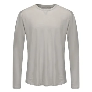 Outdoor Running Breathable Merino Wool Men's Base Layer Pullover