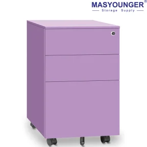 Modern Steel Mobile Pedestal with 3 Drawers for Office