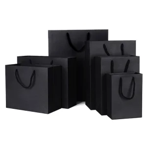 Wholesale Custom logo Luxury Jewellery Matte Packaging Small Kraft Clothing Shopping Paper Gift Bags