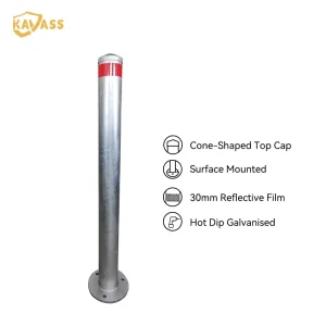 Custom KAVASS Hot Dip Galvanized Surface Mounted Bollard-Removable Top Cap Suppliers, Products