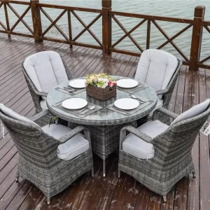 Outdoor Garden Rattan Furniture Outside Table and Chair Dining Garden Sofa Set