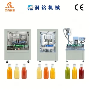 Linha de Produção de Máquina de Enchimento de Sucos de Frutas e Bebidas Totalmente Automática