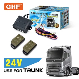 Milano 24V Peças de Caminhão Kit de Fechadura Central Remota Sistema de Entrada Sem Chave para Caminhão Pesado Volvo 2 Remotos Ajuste Universal