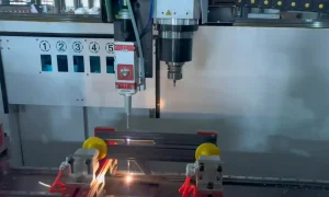 Laser CNC Machining Center Double Head Cutting Drilling Milling for Aluminum Profile