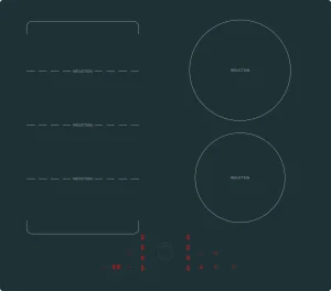 Induction Cooktop 4 Zones Low Power Heating Constantly