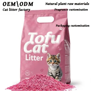 Pet Product Tofu Cat Litter Lightweight Biodegradable Tofu Cat Sands for Post-Operative or Medical Recovery Gentle and Non-Irritating for Indoor Cats