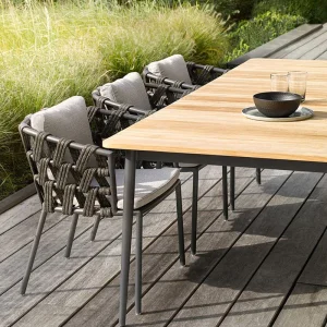 Dubai Nordic Restaurant Cafe Furniture Luxury Aluminum Outdoor Dining Set Furniture