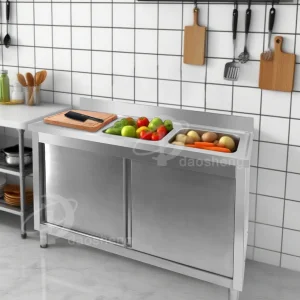 Daosheng Custom Durable Laboratory Sink Fume Cabinet Outdoor Work Bench with Cabinets Work Table for Home Storage Unit Dish Basin