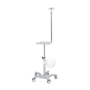 Aluminum Alloy Mobile Infusion Stand with Height-Adjustable Infusion Tube Holder