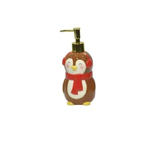 Christmas Penguin Dolomite Lotion Dispenser
