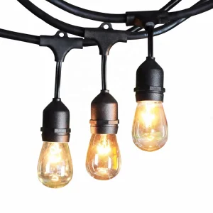Wholesale Waterproof Drop Solar E27 Vintage Edison Bulb Tent Decorative Outdoor Dimmable Hanging LED S14 Festoon String Light