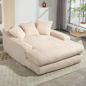 Oversized Chaise Lounge Chair Couch Sofa Set