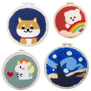 Kids Home Decor DIY Animal Punch Needle Kit