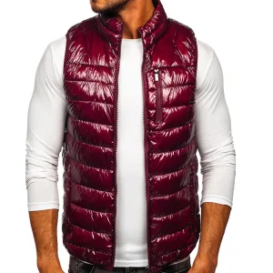 OEM Serviced Best Quality Waterproof Puffer Vest Men Winter Sleeveless Casual Streetwear Design Printed Front Wholesale Unisex