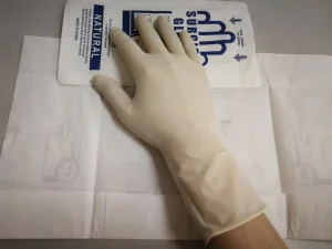 Luvas Cirúrgicas de Látex Esterilizadas Descartáveis Certificadas CE 7.0, 7.5, 8.0 com Pó