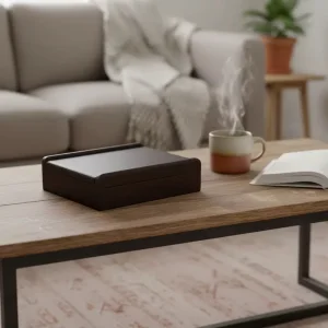 Caixa de Armazenamento de Relógios de Madeira Elegante com Design de Logo Personalizado