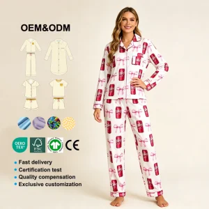 Cooling Bamboo Viscose Long Sleeve Pajama Set