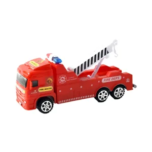 Inertial Plastic Fire Rescue Truck Ride-On Toy