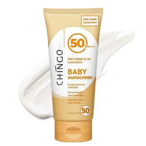 SPF 50 Kids Mineral Sunscreen Non-Greasy Cream Moisturizing Skin UV Protection