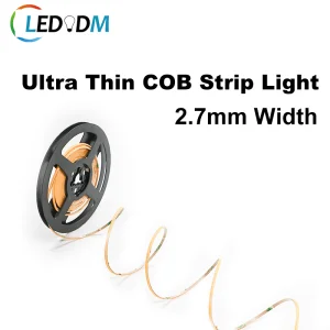 Flexible Brightest 12V 12 Volt 24V 480chips/M 3mm 4mm 5mm Dotless 2700K CRI90 Fcob COB LED Strip (ETL CE RHoS)