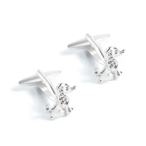 Wholesale Cute Funny Cheap Custom Design Brass Material Diamond Dog Animal Cufflinks CL0268