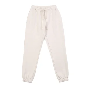 China Women's logo embroidered brushed french terry pants