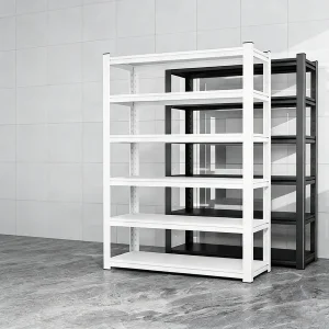 Durable Black Metal Storage Rack Cold Rolled Steel Shelving Unit for Industrial Warehouse Adjustable Metal Storage Rack