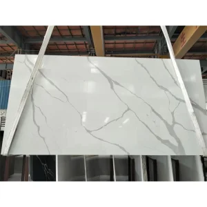 Calacatta White Quartz Artificial Marble Big Slabs for Kitchentop/Countertop/Bathroom/Worktop/Vanity Top Price