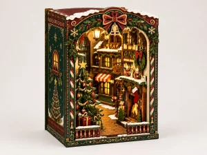 China Christmas Book Nook DIY Kit with LED