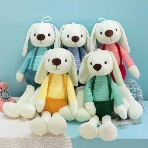 Wholesale Price OEM Manufacturer Yiwu Market Personalized Plushie Custom Design Animals Cuddly Huggable Hug Doll Stuffed Bunny Rabbit Plush Soft Toys Factory