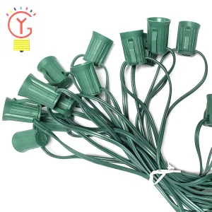 UL C9 E17 25L/50L/100L SPT-1W 18AWG Christmas String Light Stringers