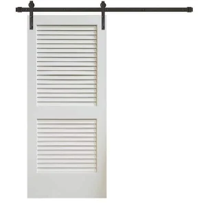 Louvered Wood Barn Door