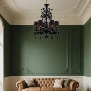 Classic Luxury Hot Sale Large Loft Vintage Home and Weddings Decor Black Color Crystal Chandeliers